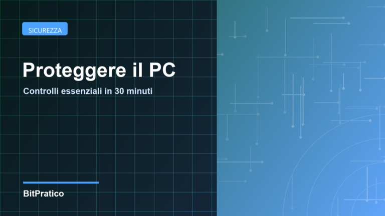 Proteggere il PC in 30 minuti