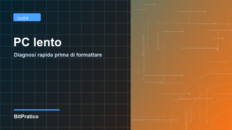PC lento: diagnosi rapida