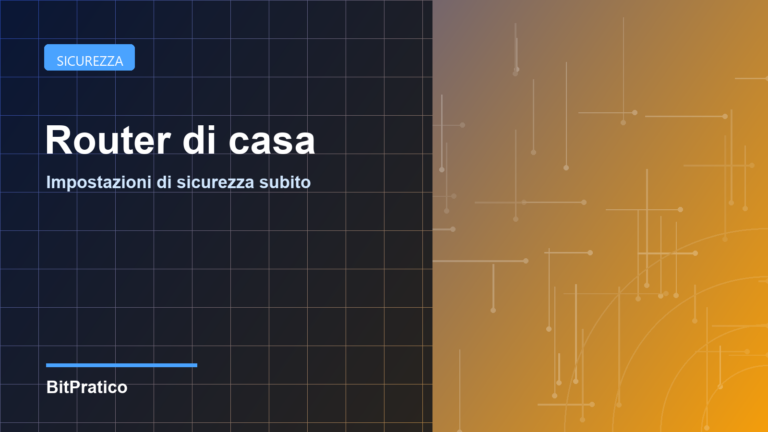 Router di casa: impostazioni di sicurezza